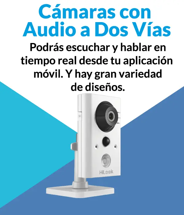 cámaras con sensor pir integrado, wifi, audio de dos vías, soporte para memoria micro sd.