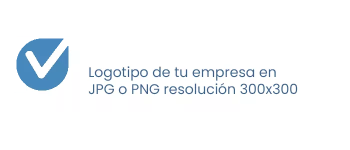 Logotipo de la empresa en JPG o PNG 300x300.