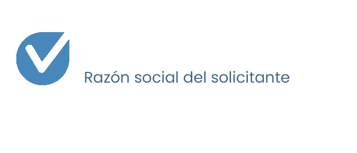 Razón social del solicitante.